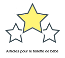 Articles pour le toilette de bébé