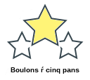 Boulons ŕ cinq pans