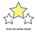 Joints de cardan simple