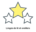 Linges de lit et oreillers