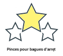 Pinces pour bagues d'arręt